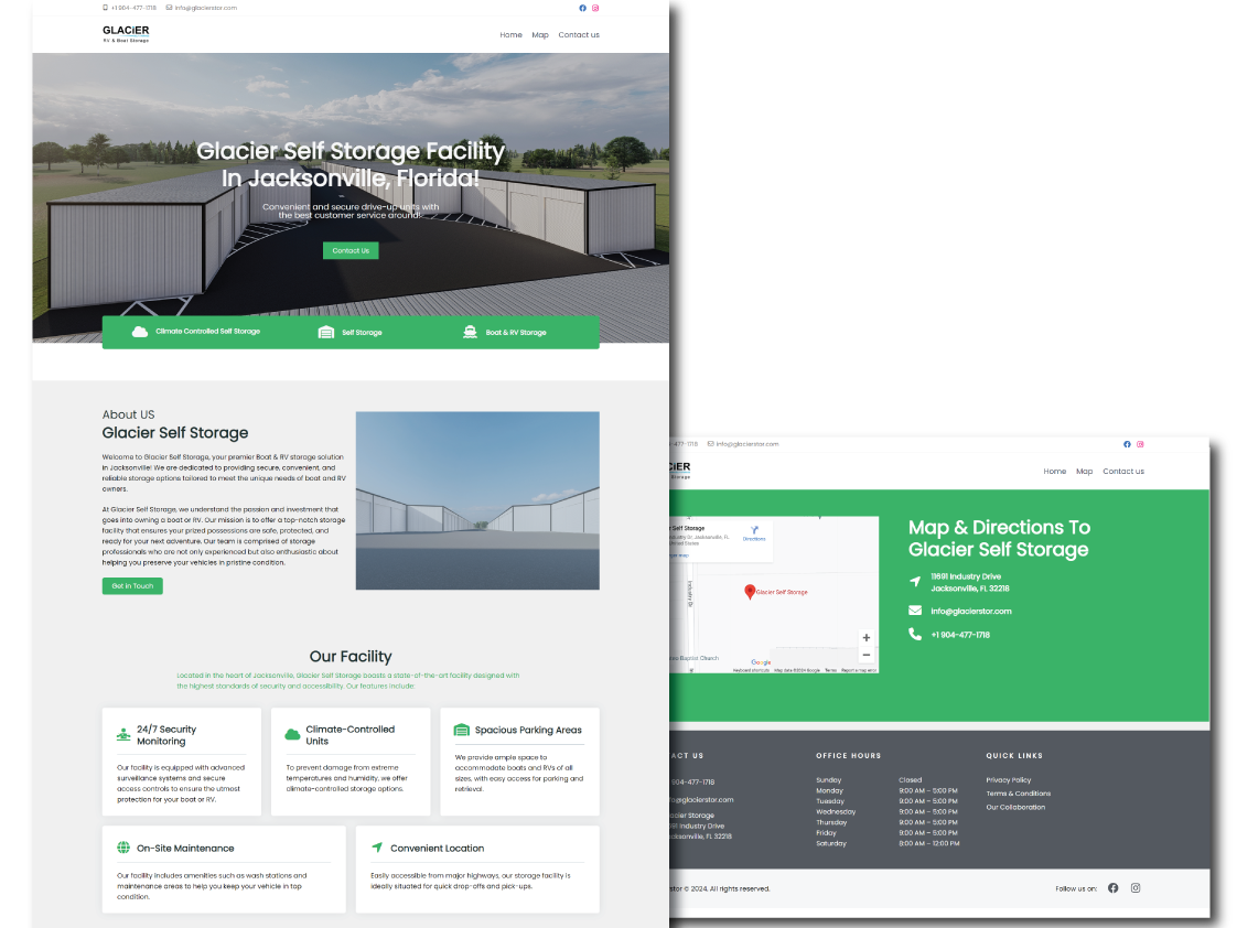 GlacierStor website